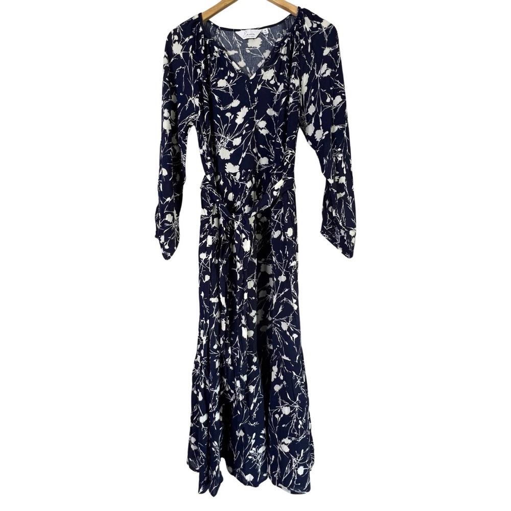 ENCORE by Idina Menzel Romantic Tiers Dress Coastal Navy M